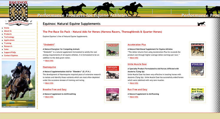 WordPress Website: Equinox Natural Equine Supplements