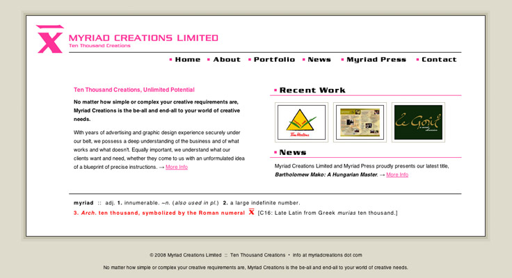 Website: Myriad Creations Limited